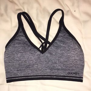 Grey sports bra